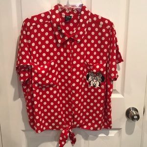 Minnie Mouse Polka Dot Crop Top Size 2X